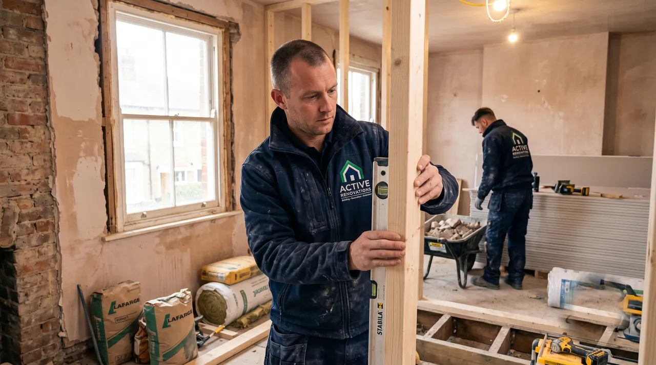 The Active Renovations team carrying out a renovation in Ashford, Kent